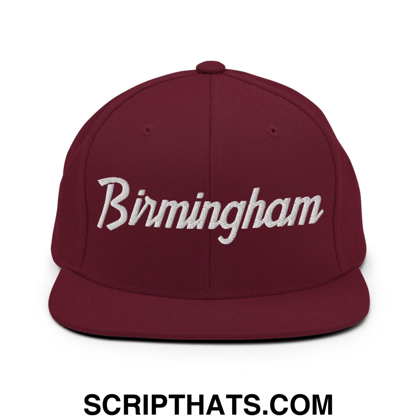 Birmingham Script Snapback Hat Maroon