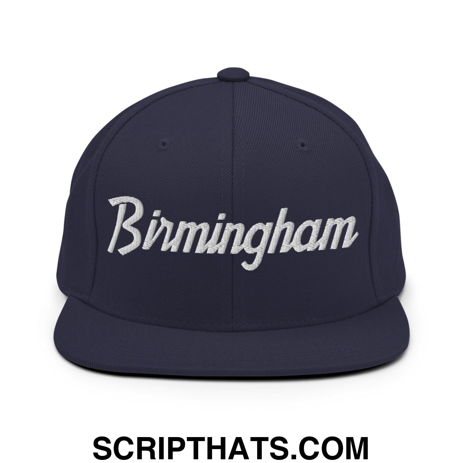 Birmingham Script Snapback Hat Navy