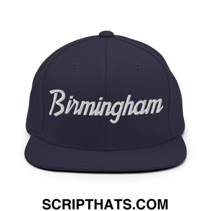 Birmingham Script Snapback Hat Navy