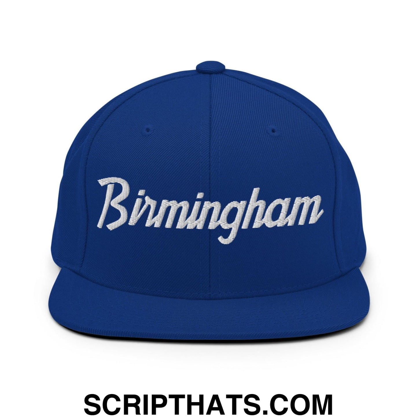 Birmingham Script Snapback Hat Royal Blue