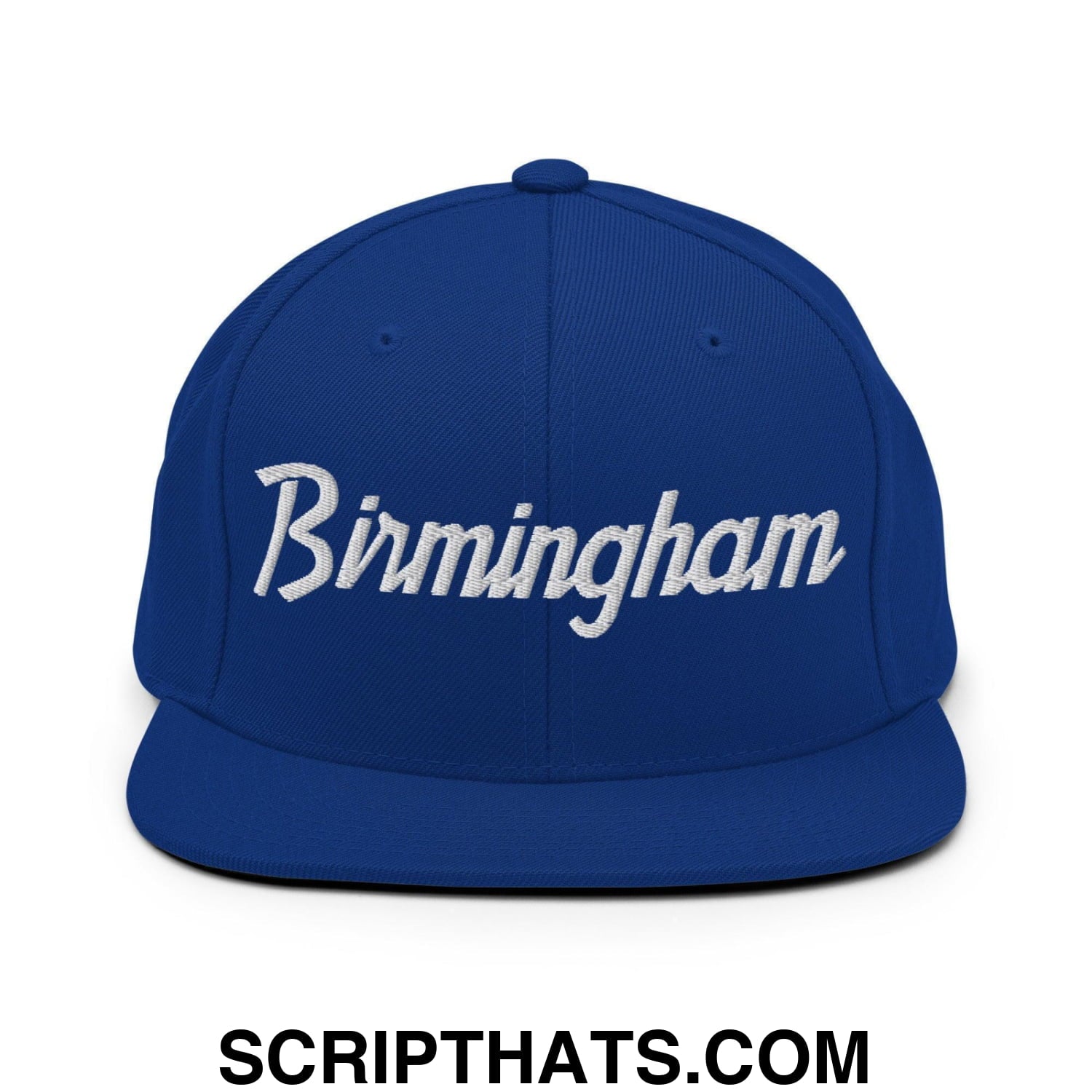 Birmingham Script Snapback Hat Royal Blue