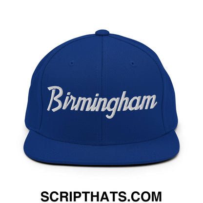 Birmingham Script Snapback Hat Royal Blue
