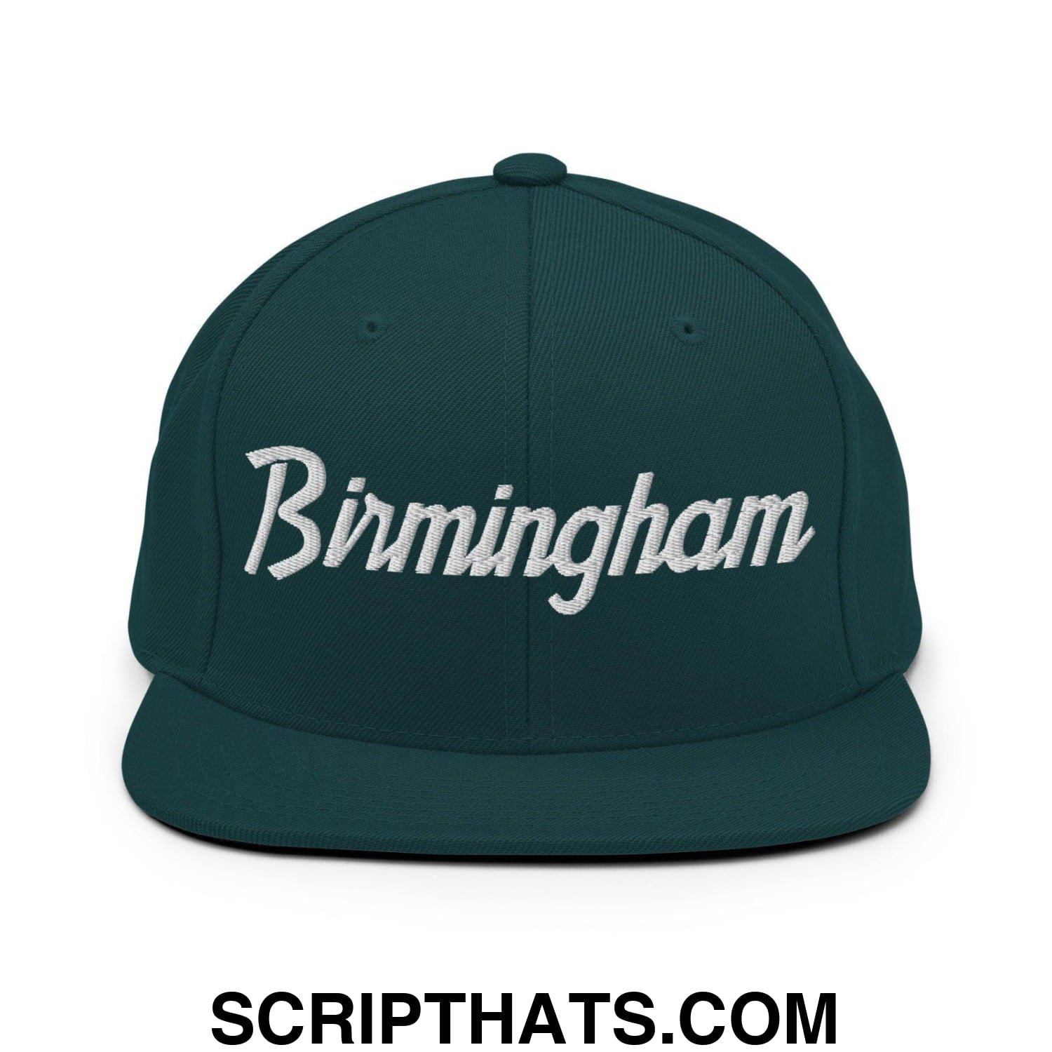 Birmingham Script Snapback Hat Spruce