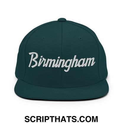 Birmingham Script Snapback Hat Spruce