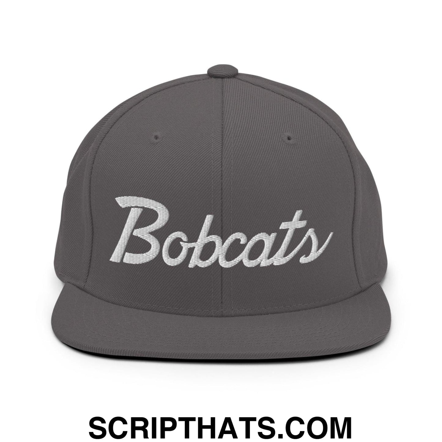 Bobcats School Mascot Snapback Hat Dark Grey