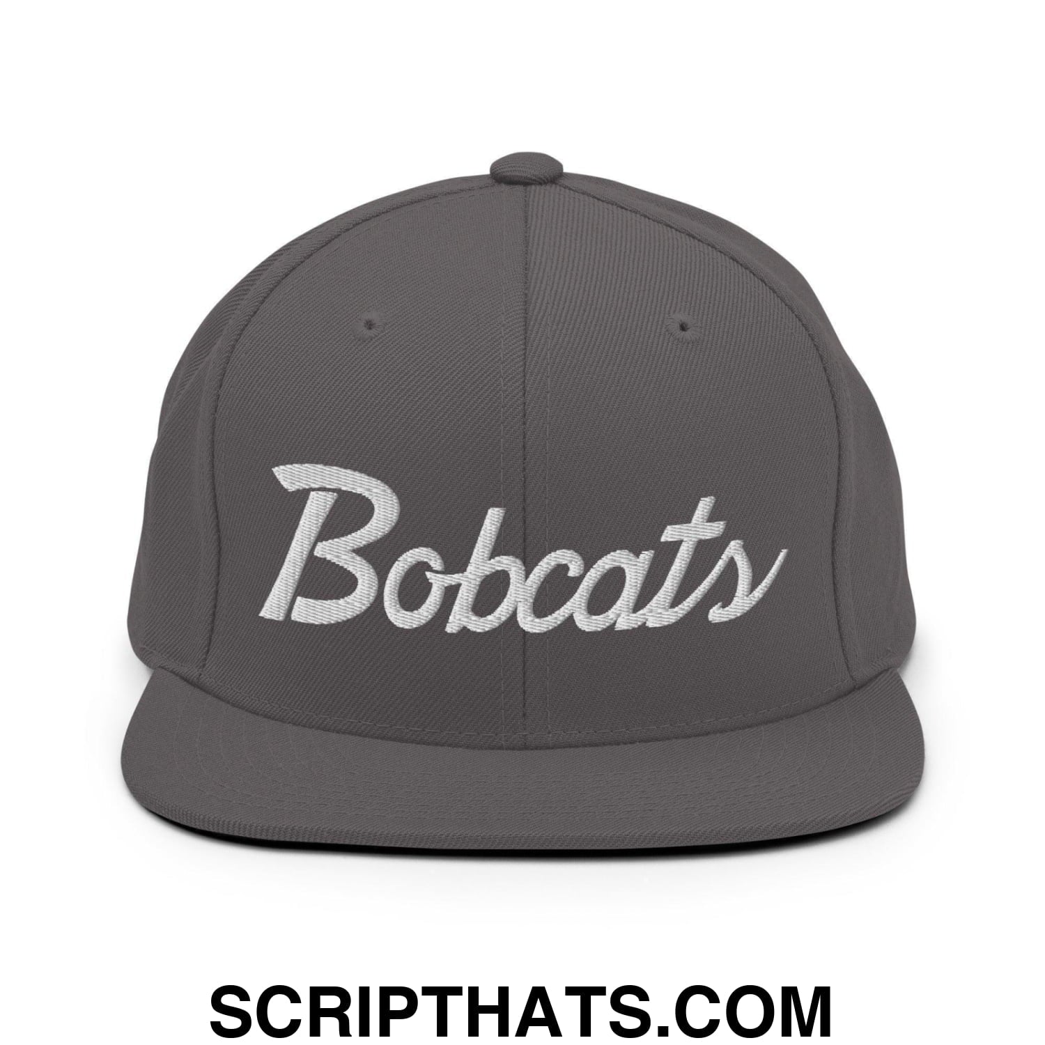 Bobcats School Mascot Snapback Hat Dark Grey