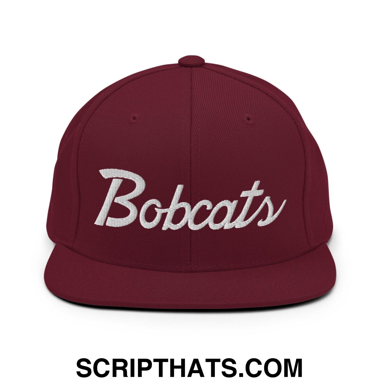 Bobcats School Mascot Snapback Hat Maroon
