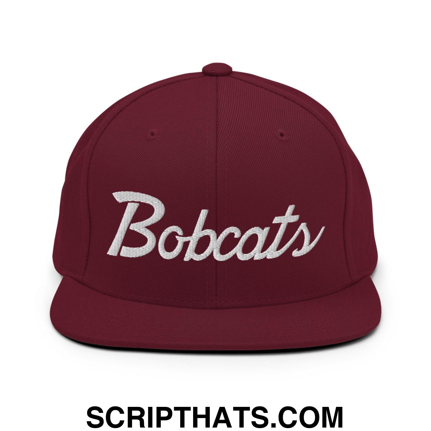 Bobcats School Mascot Snapback Hat Maroon