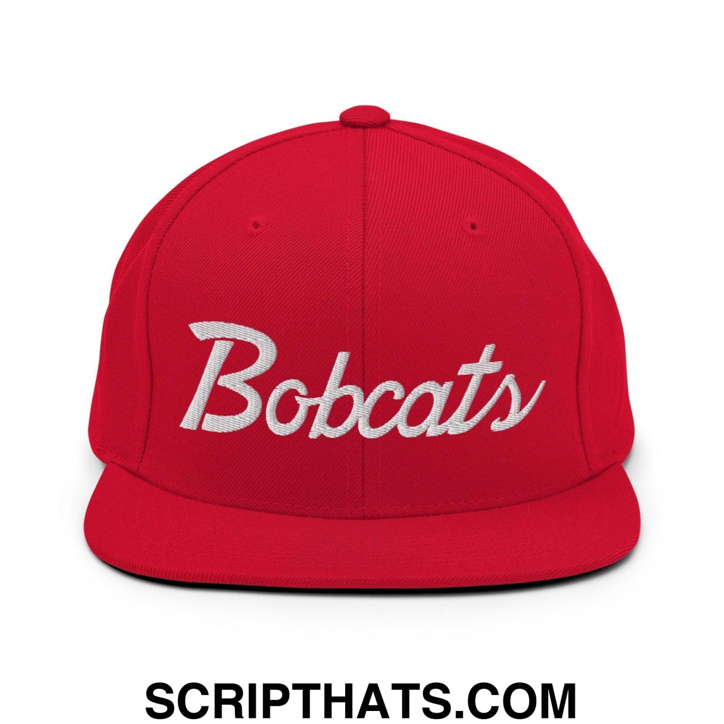 Bobcats School Mascot Snapback Hat Red