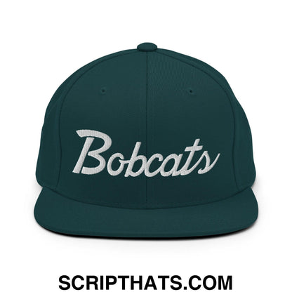 Bobcats School Mascot Snapback Hat Spruce