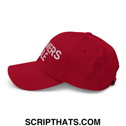 Boomers Rule Embroidered Unstructured Dad Hat Cranberry