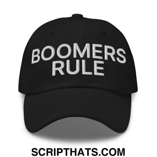 Boomers Rule Embroidered Unstructured Dad Hat Black
