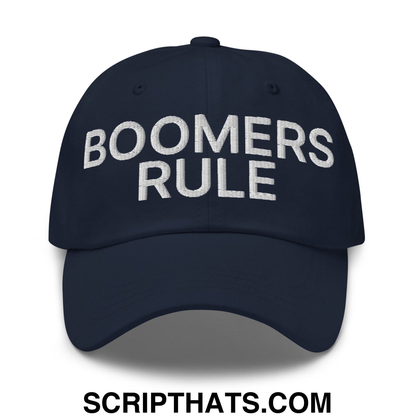 Boomers Rule Embroidered Unstructured Dad Hat Navy