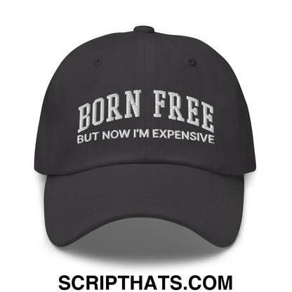Born Free But Now I'm Expensive Dad Hat Dark Grey