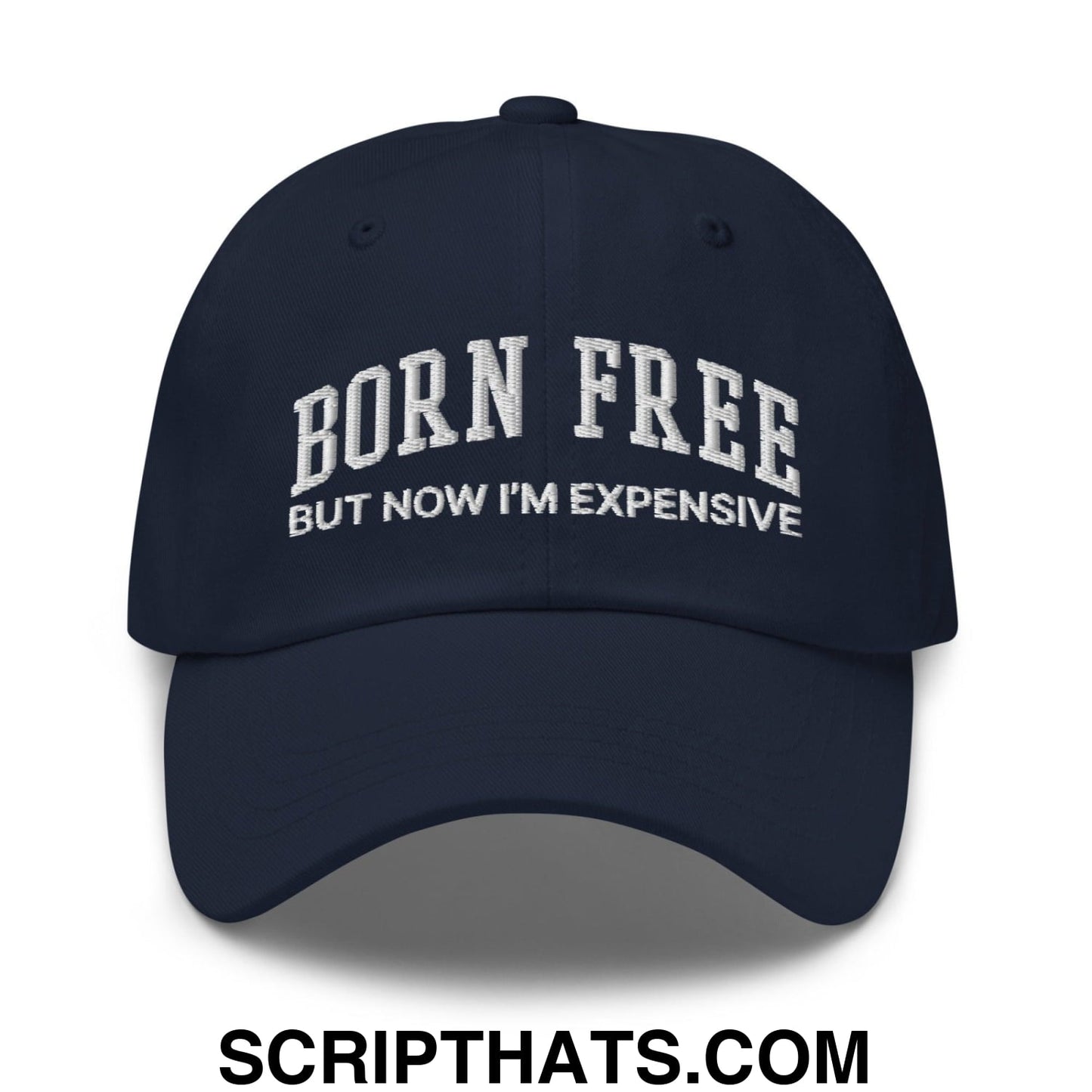 Born Free But Now I'm Expensive Dad Hat Navy