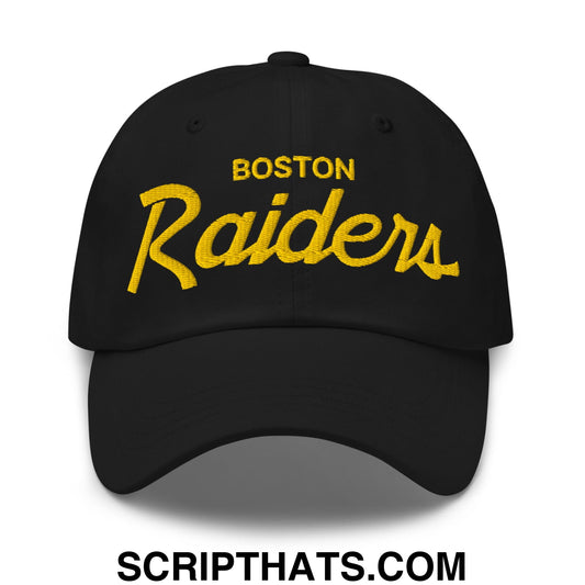 Boston Raiders Vintage Sports Script Embroidered Unstructured Dad hat Default Title