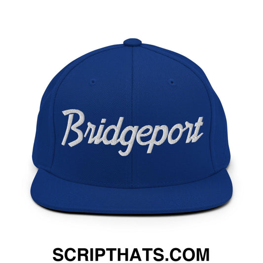 Bridgeport Script Snapback Hat Royal Blue
