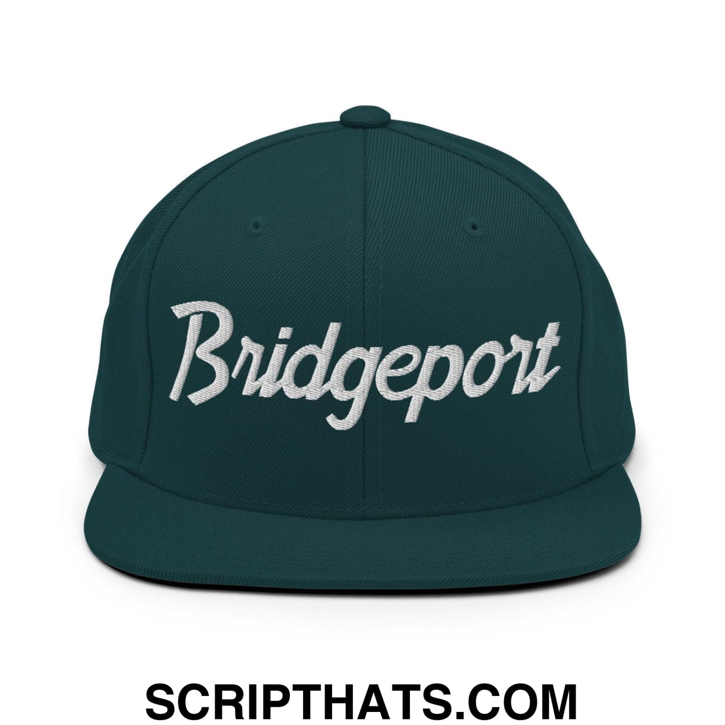 Bridgeport Script Snapback Hat Spruce