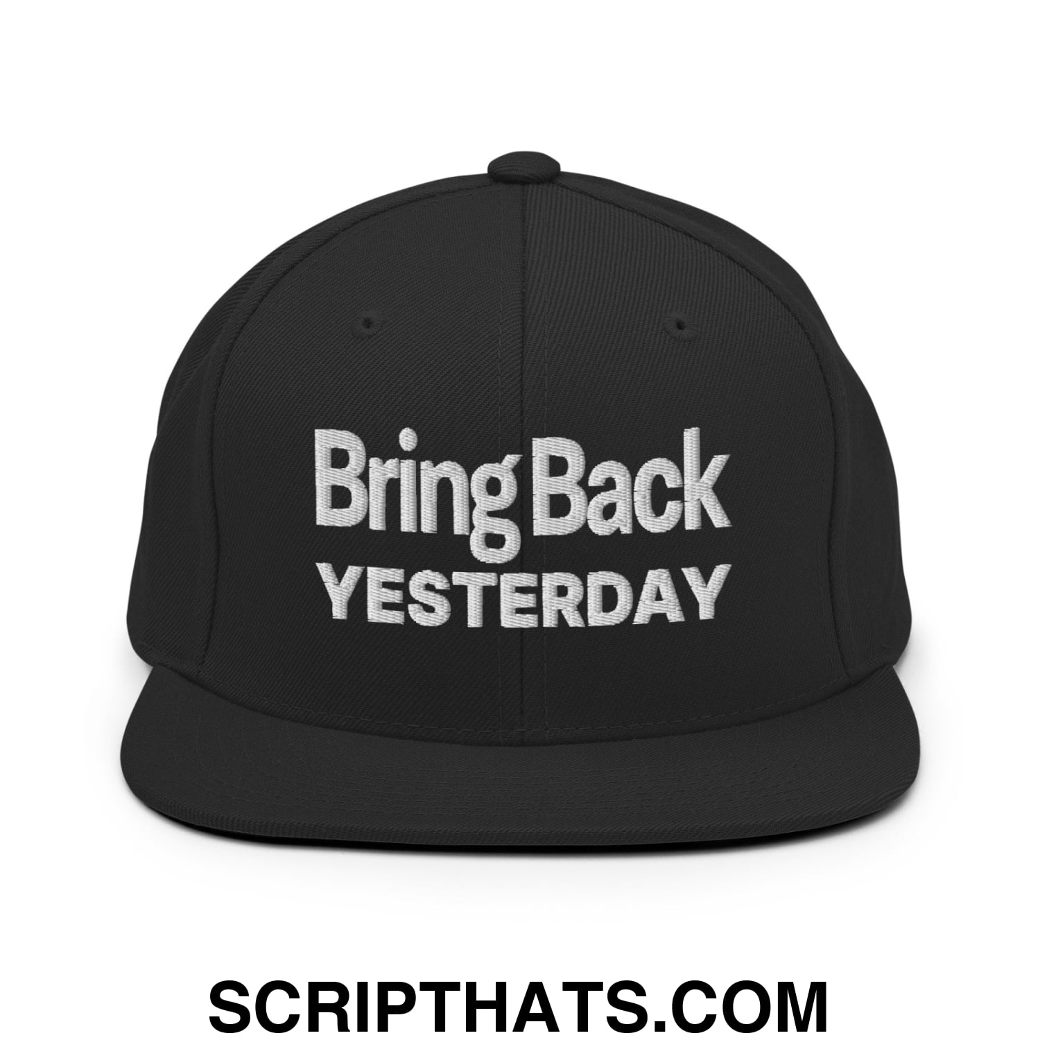 Bring Back Yesterday Travis Kelce Embroidered Flat Brim Bill Snapback Hat Default Title