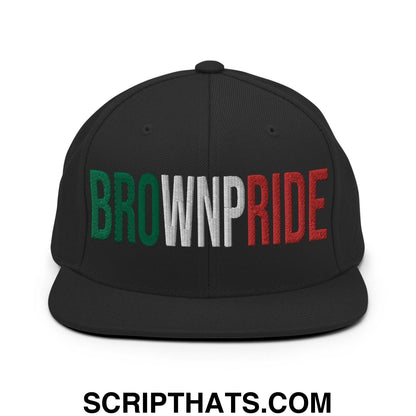 Brown Pride Livin' In The Barrio Snapback Hat Black