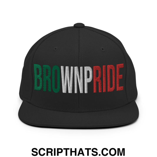 Brown Pride Livin' In The Barrio Snapback Hat Black