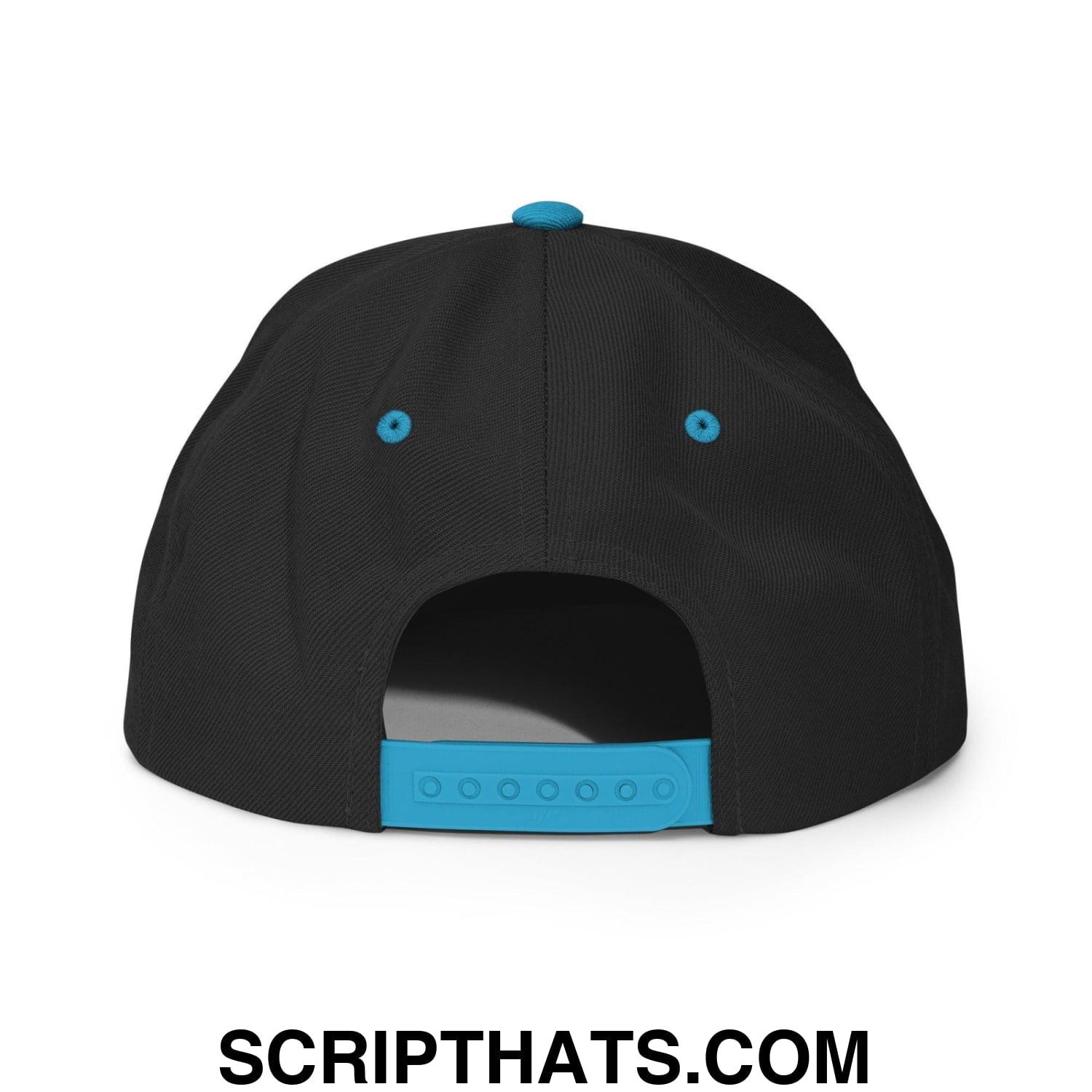 Brownies Script Snapback Hat Black Teal
