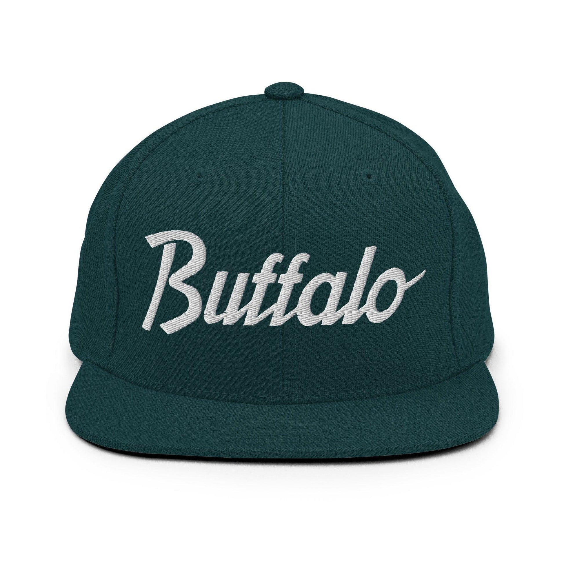 Buffalo Script Snapback Hat Spruce
