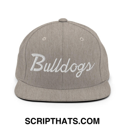 Bulldogs School Mascot Script Snapback Hat