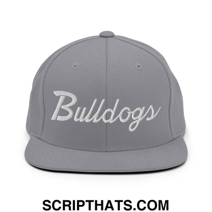Bulldogs School Mascot Script Snapback Hat