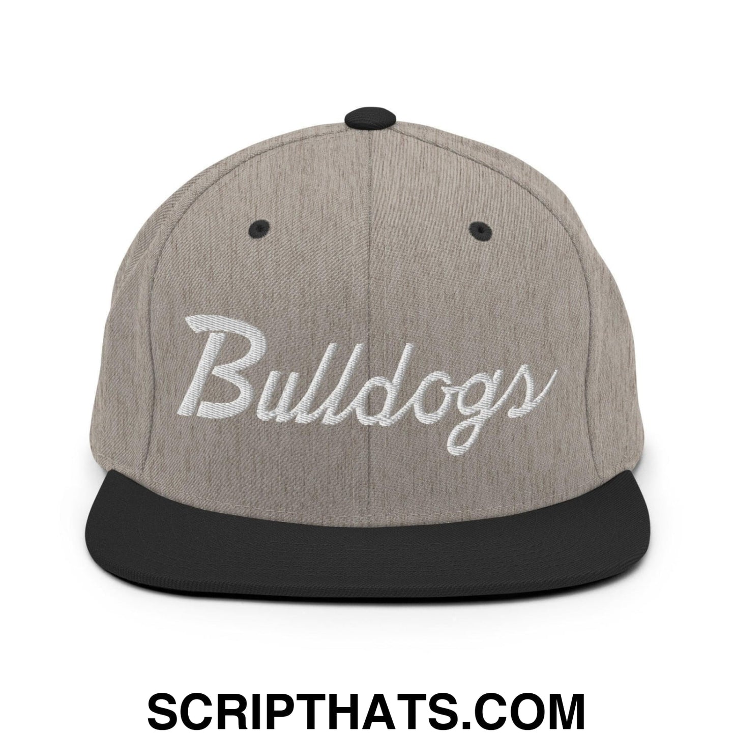 Bulldogs School Mascot Script Snapback Hat