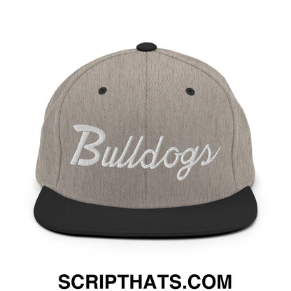 Bulldogs School Mascot Script Snapback Hat