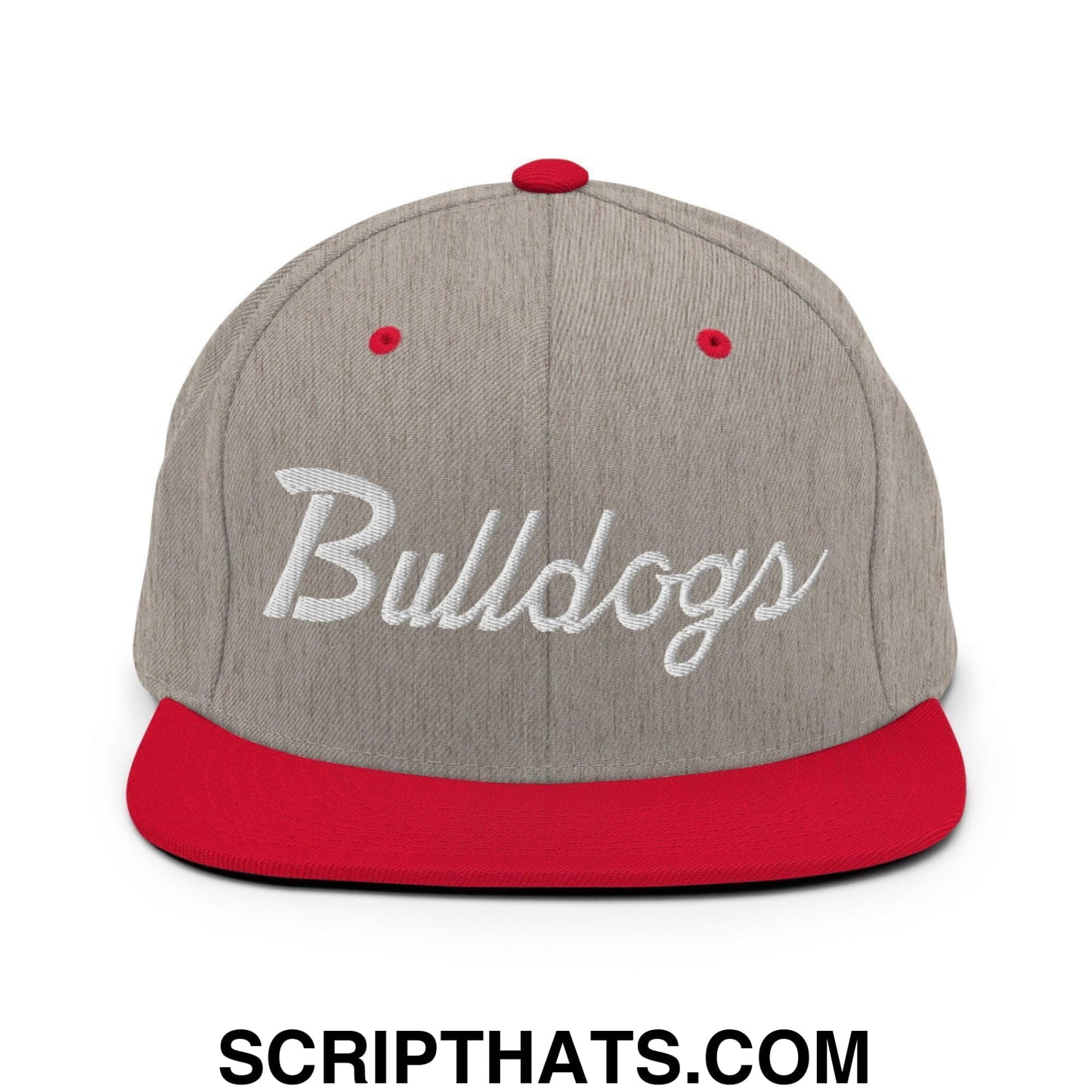 Bulldogs School Mascot Script Snapback Hat