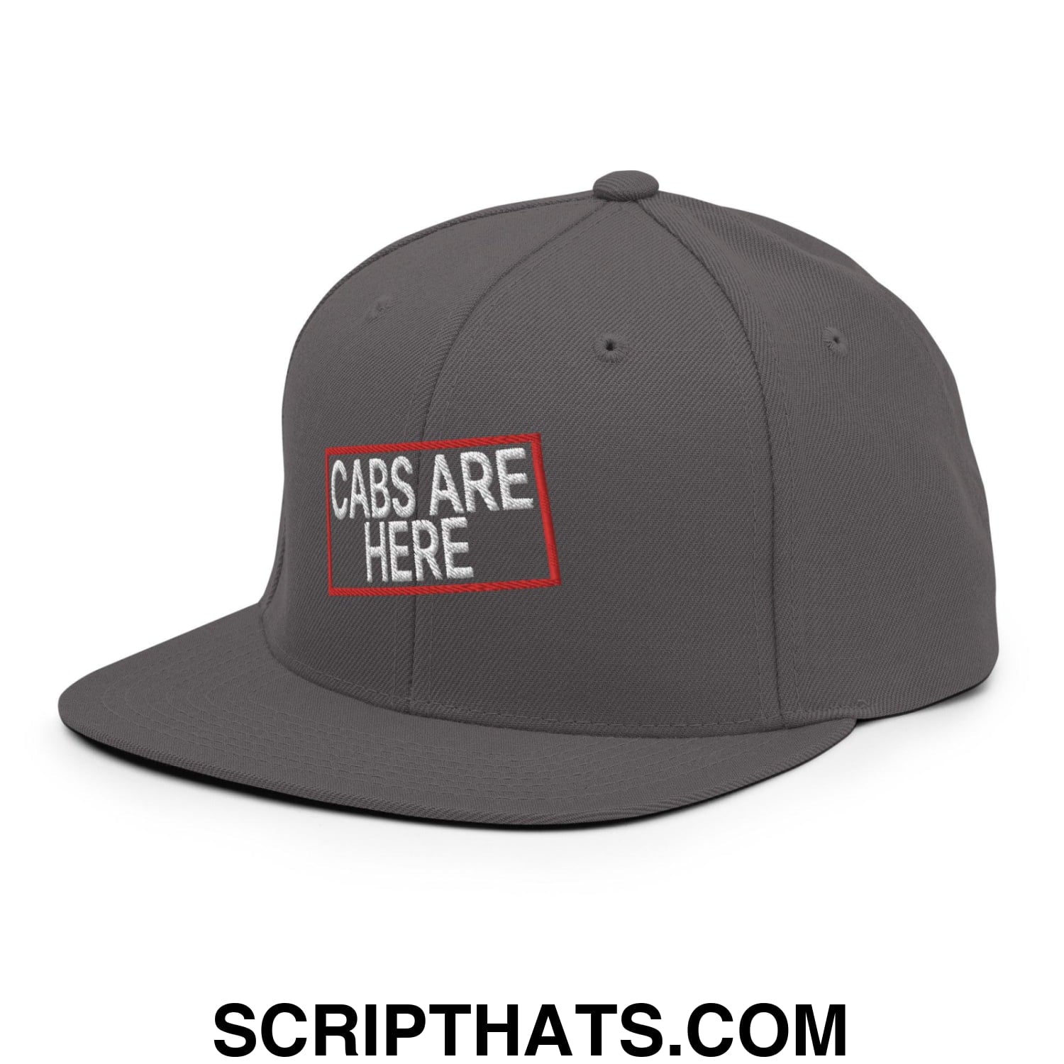 Cabs Are Here Bill Brim Snapback Hat Dark Grey