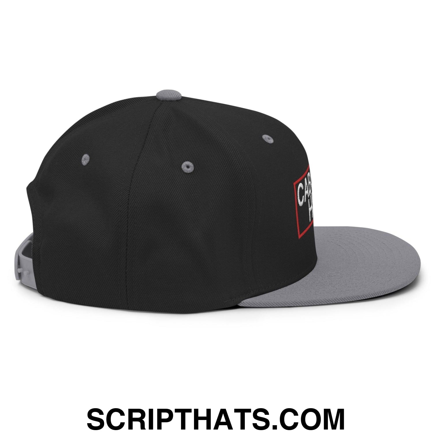 Cabs Are Here Bill Brim Snapback Hat Black Silver