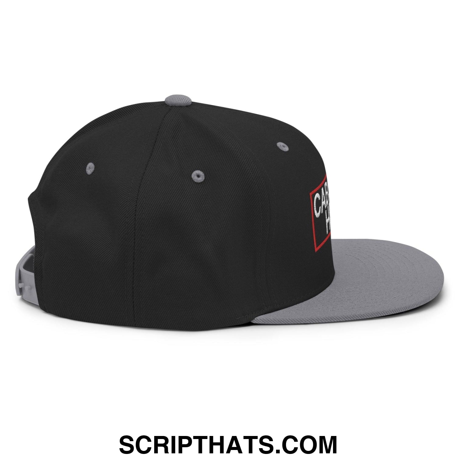 Cabs Are Here Bill Brim Snapback Hat Black Silver