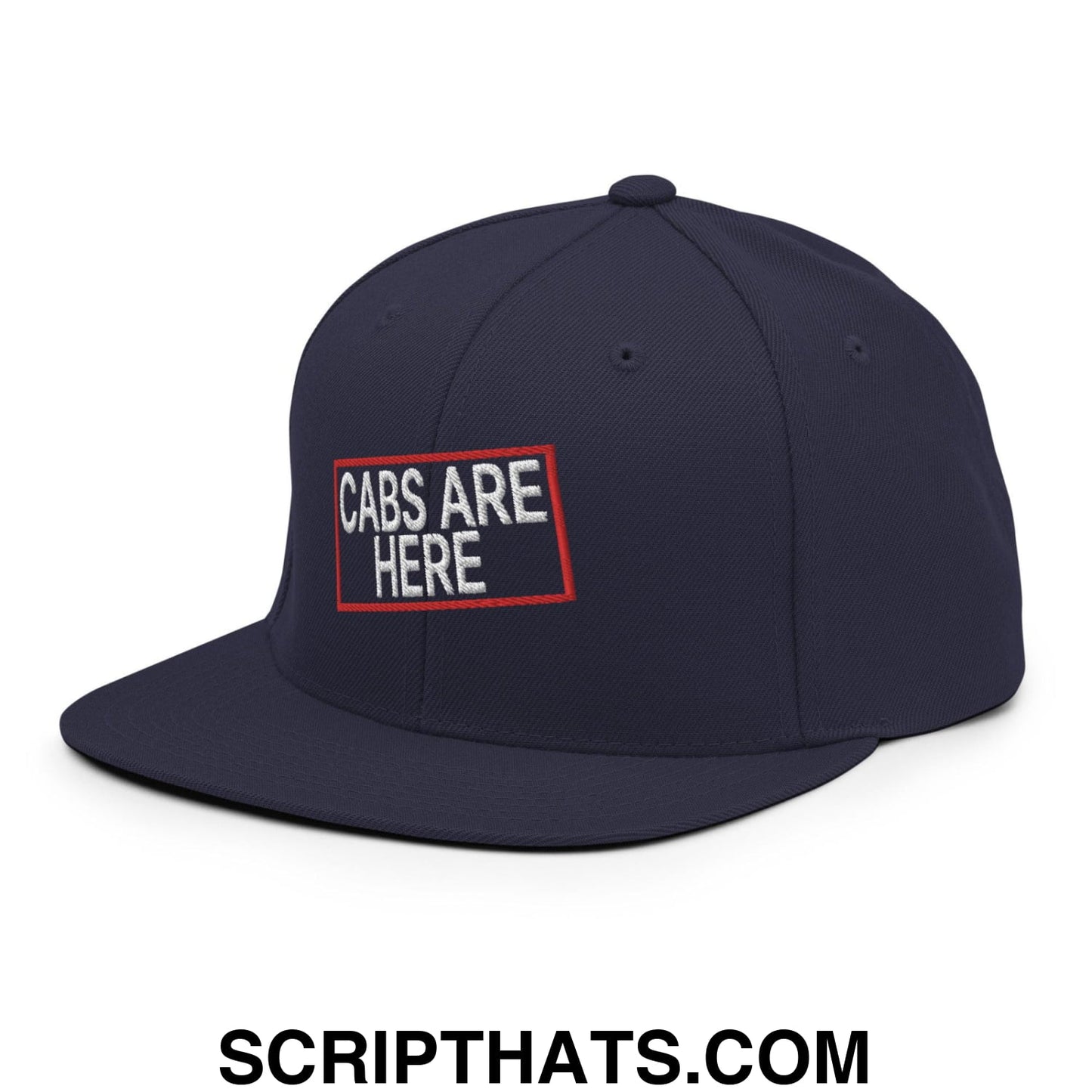 Cabs Are Here Bill Brim Snapback Hat Navy
