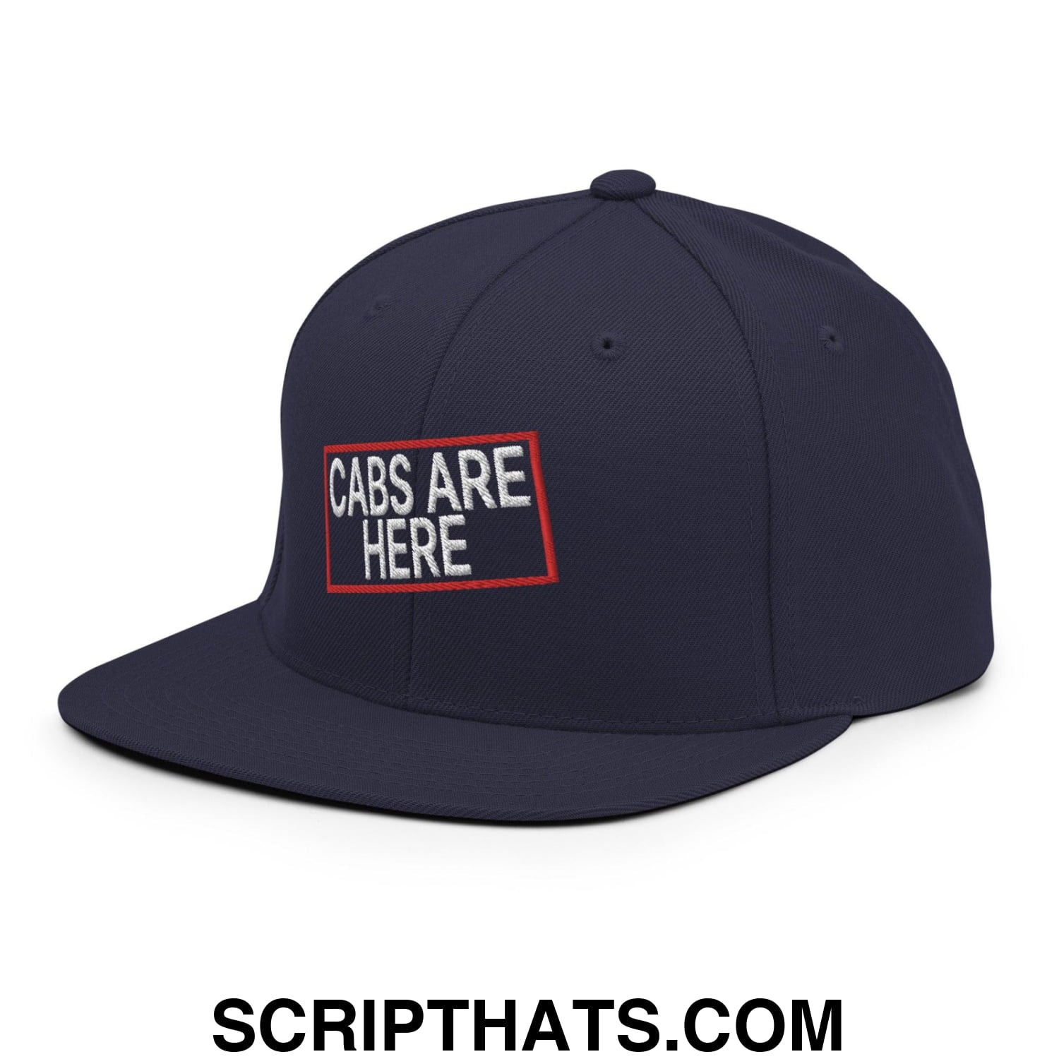 Cabs Are Here Bill Brim Snapback Hat Navy