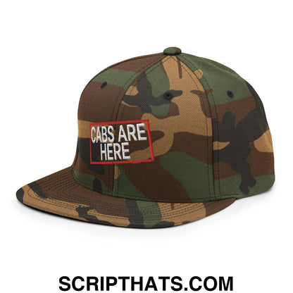 Cabs Are Here Bill Brim Snapback Hat Green Camo