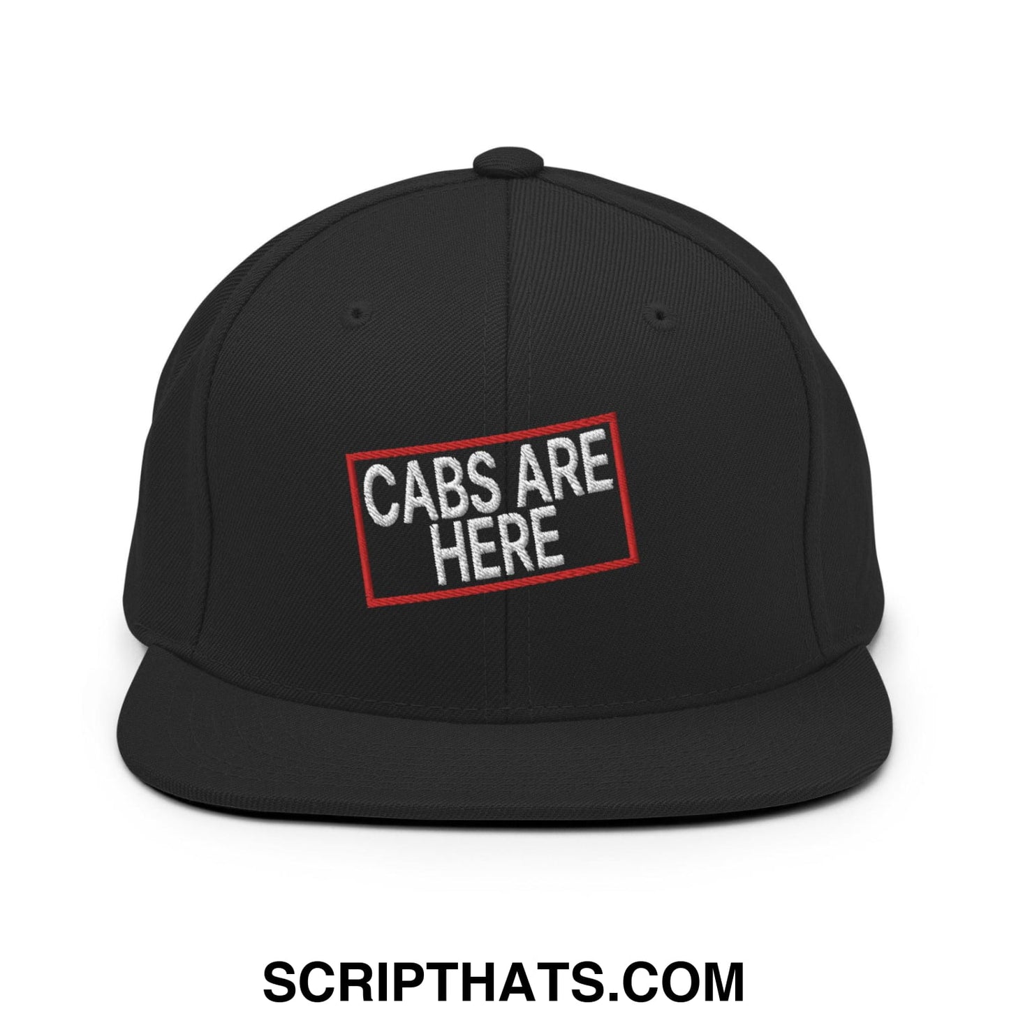 Cabs Are Here Bill Brim Snapback Hat Black
