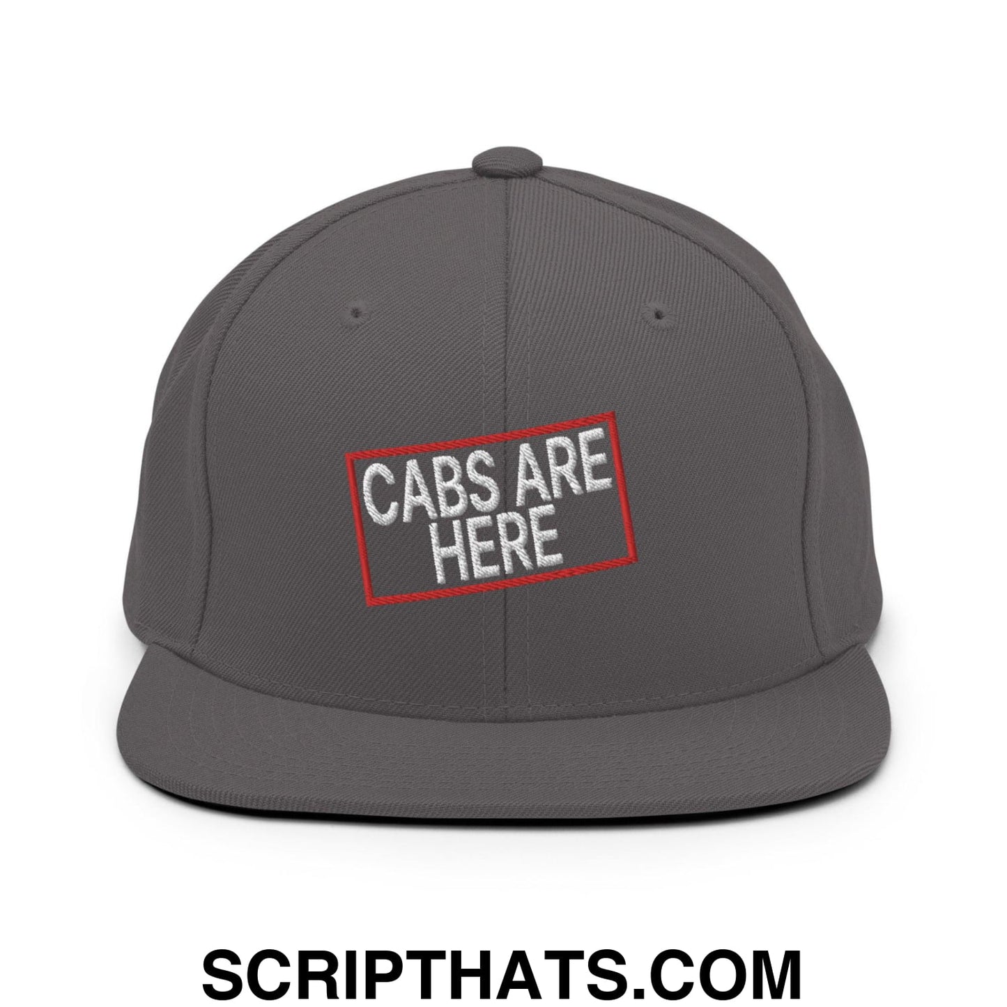Cabs Are Here Bill Brim Snapback Hat Dark Grey