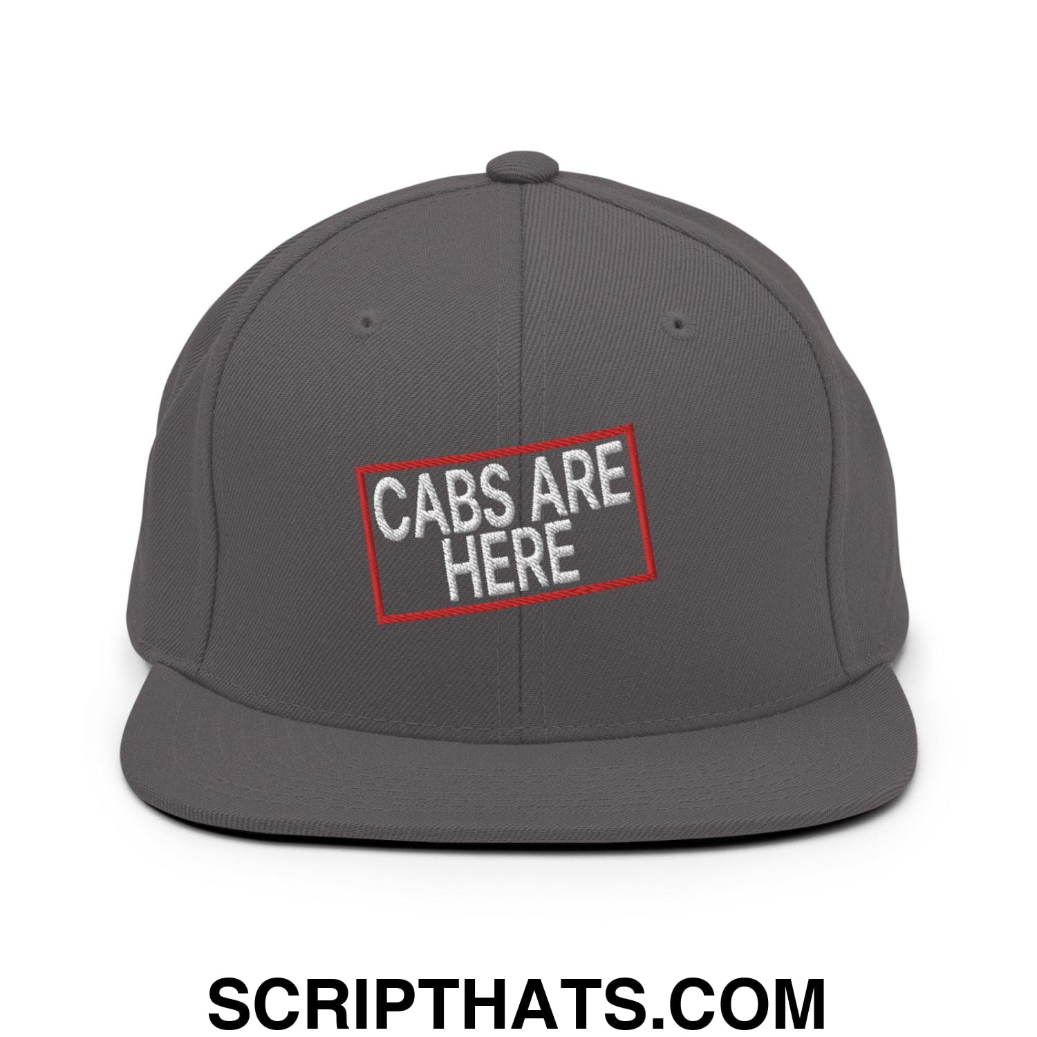 Cabs Are Here Bill Brim Snapback Hat Dark Grey