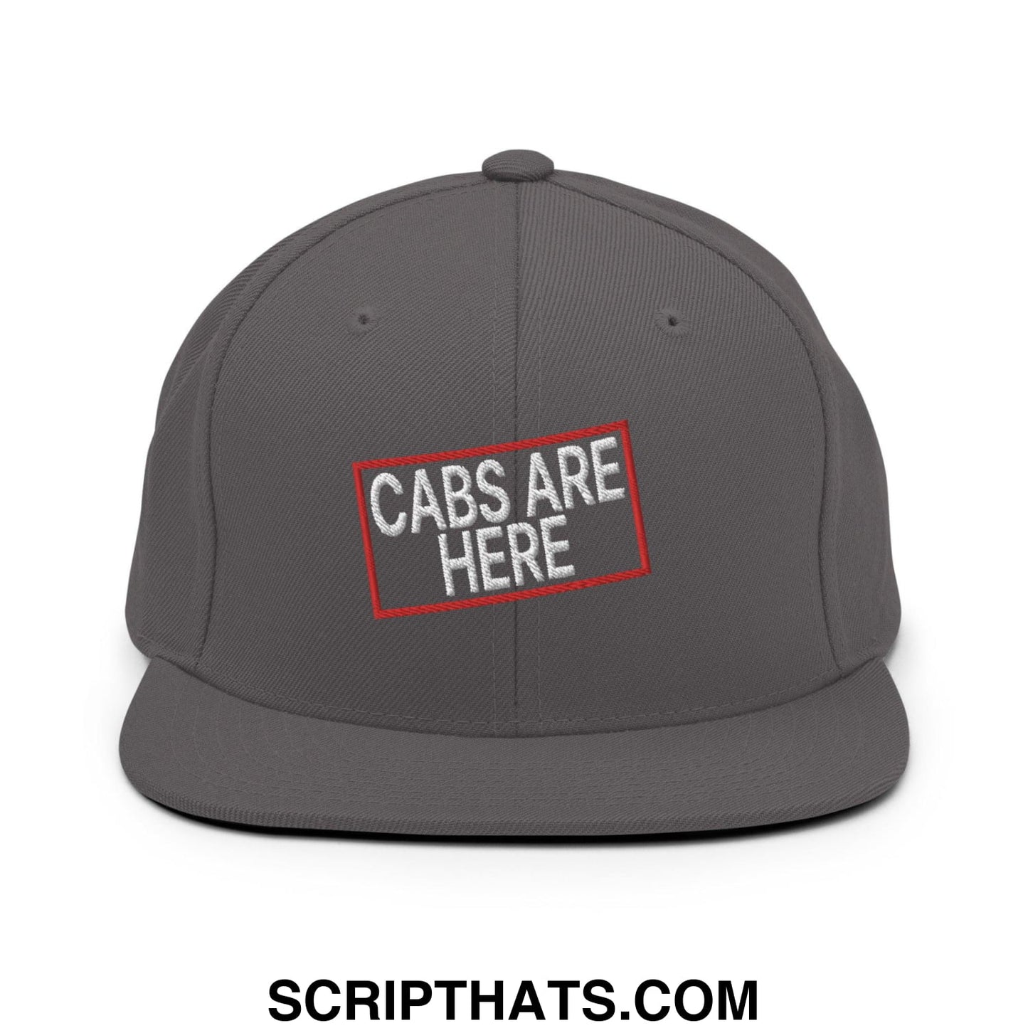 Cabs Are Here Bill Brim Snapback Hat Dark Grey
