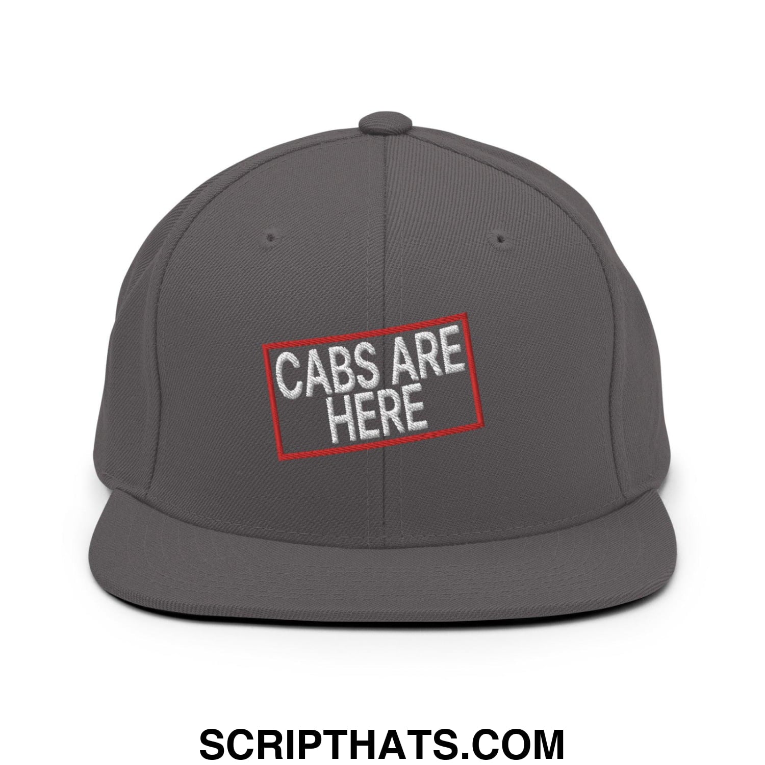 Cabs Are Here Bill Brim Snapback Hat Dark Grey