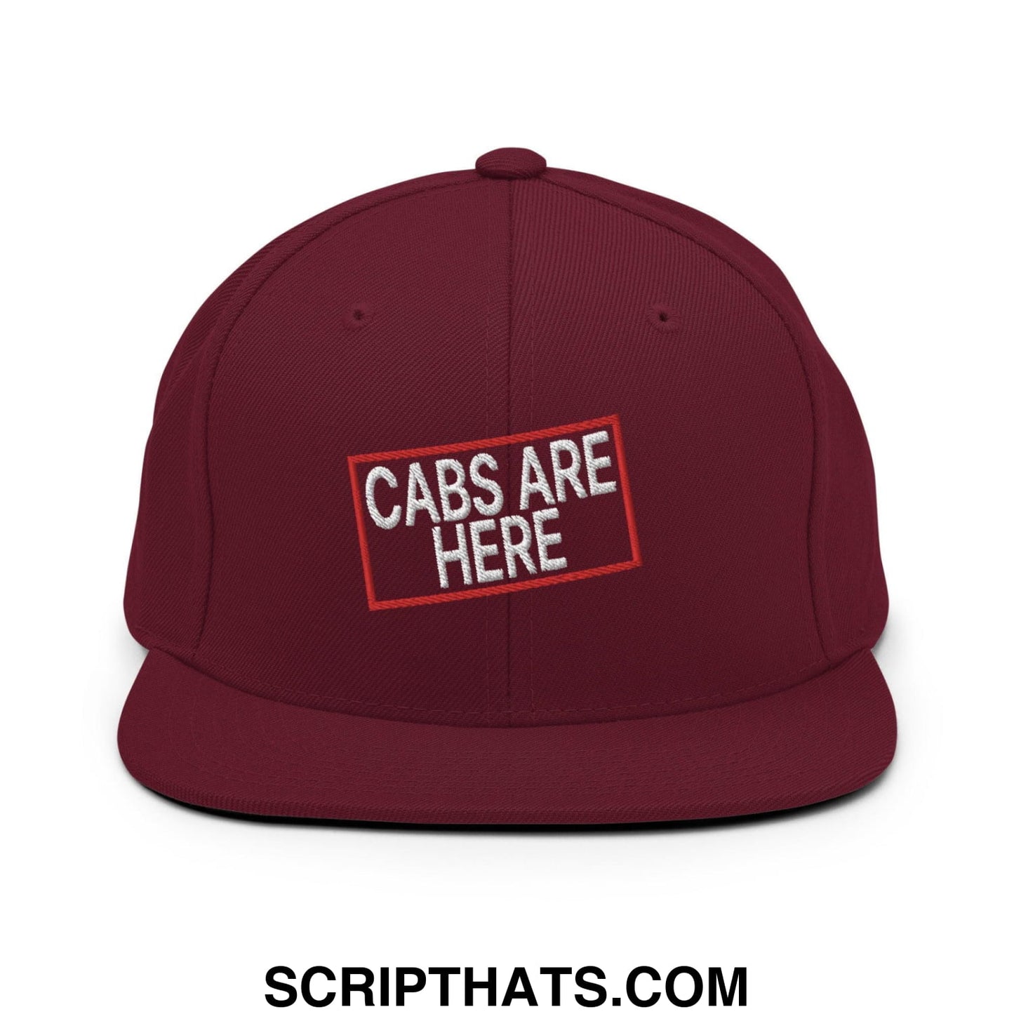 Cabs Are Here Bill Brim Snapback Hat Maroon