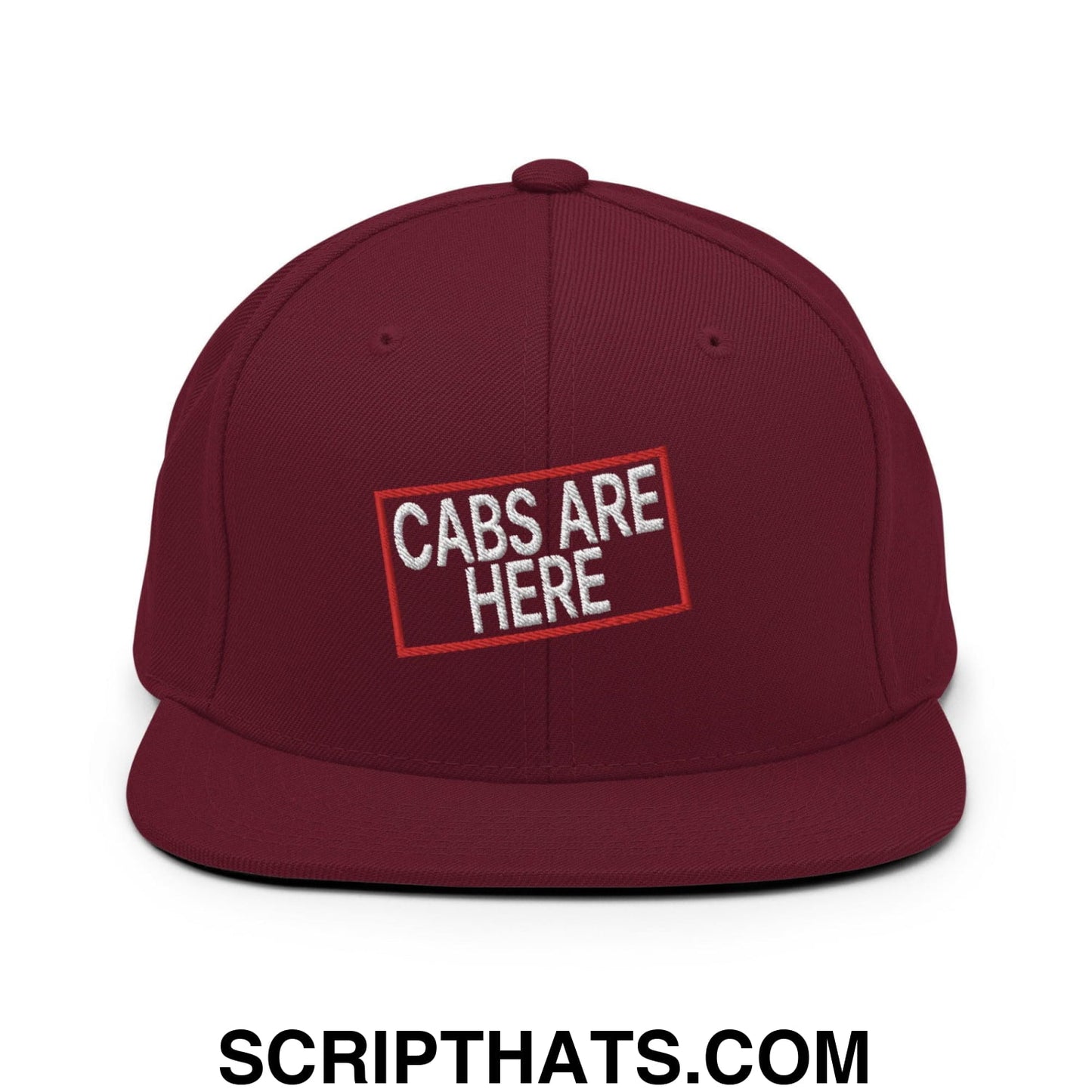 Cabs Are Here Bill Brim Snapback Hat Maroon