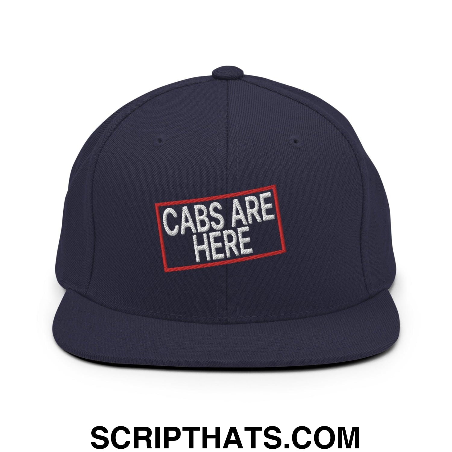 Cabs Are Here Bill Brim Snapback Hat Navy