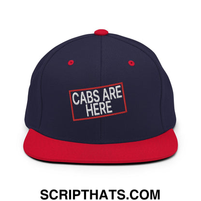 Cabs Are Here Bill Brim Snapback Hat Navy Red