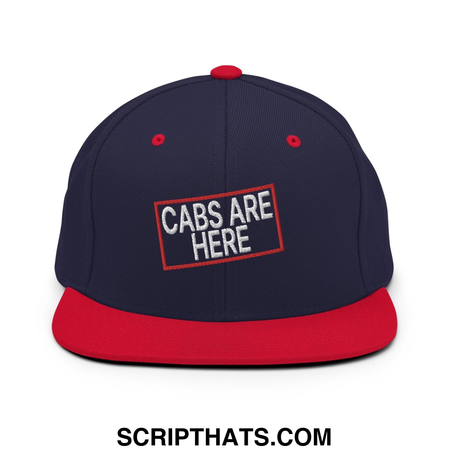 Cabs Are Here Bill Brim Snapback Hat Navy Red