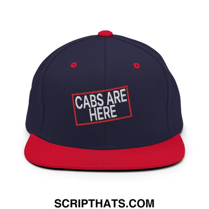 Cabs Are Here Bill Brim Snapback Hat Navy Red