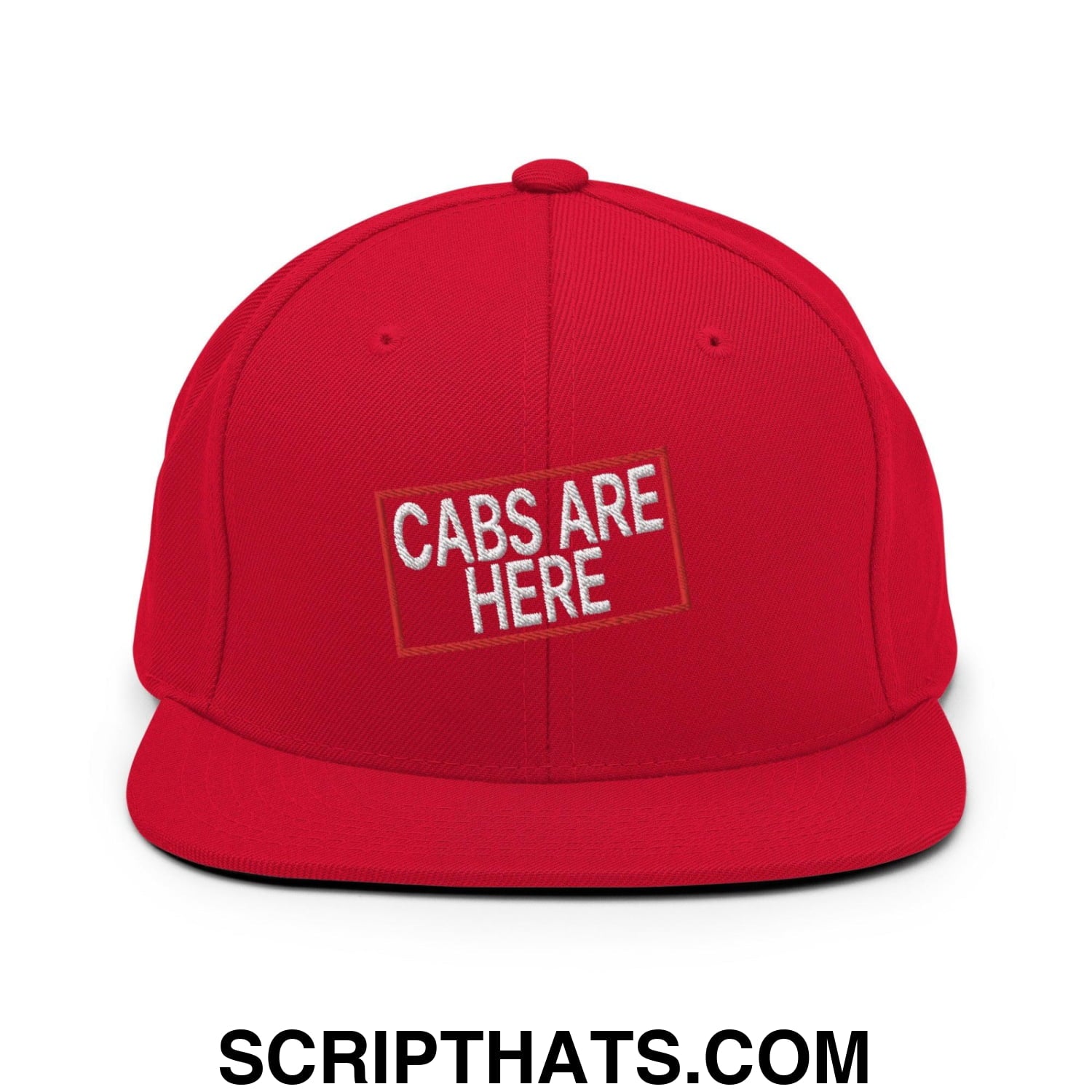 Cabs Are Here Bill Brim Snapback Hat Red